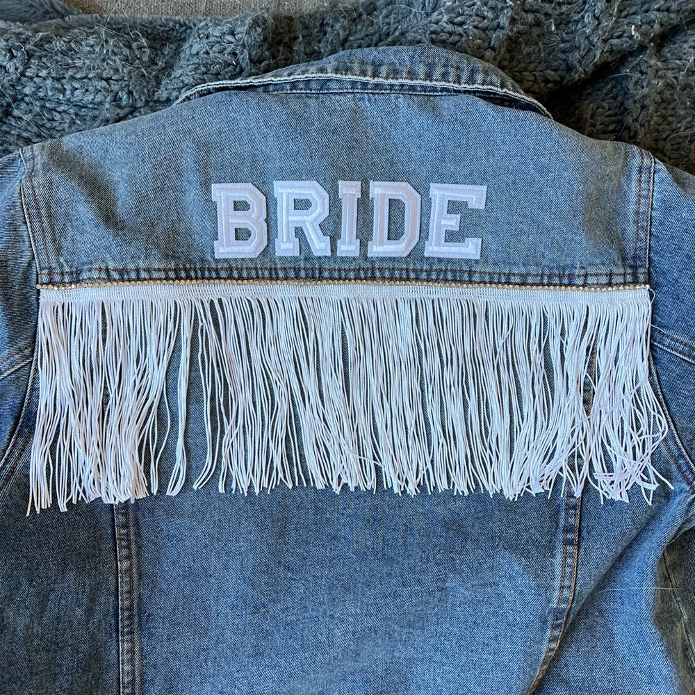Bride Denim Jacket with Fringes